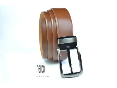 elegantný opasok herco 3,5 cm "Cognac"