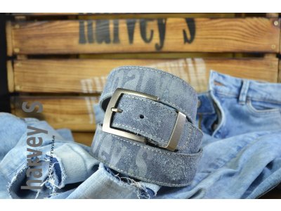 originálny dizajnový  opasok harvey´S  " Denim  Blue "