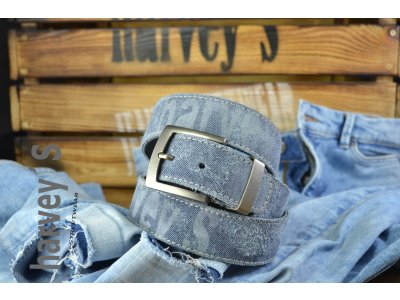 originálny dizajnový  opasok harvey´S  " Denim  Blue "